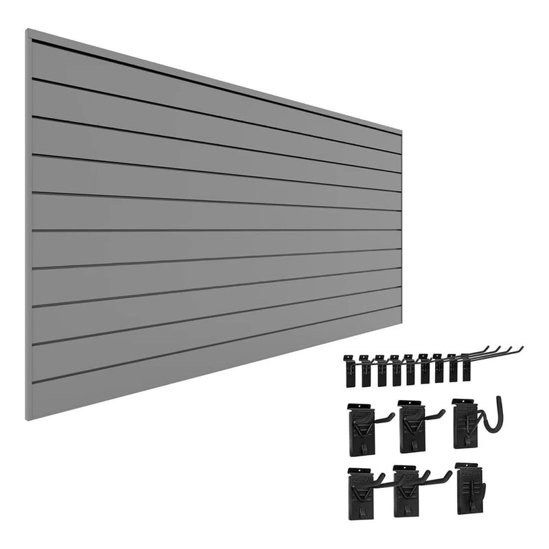 Proslat Stealth Basic Bundle - Light Grey PVC Slatwall