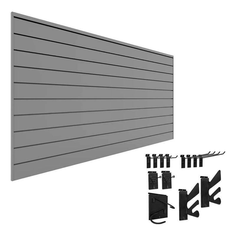 Proslat Stealth Sports Bundle - Light Grey PVC Slatwall