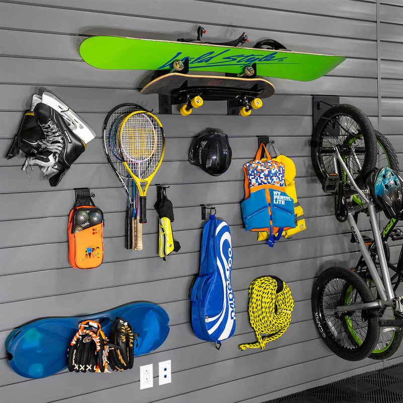 Proslat Stealth Sports Bundle - Light Grey PVC Slatwall