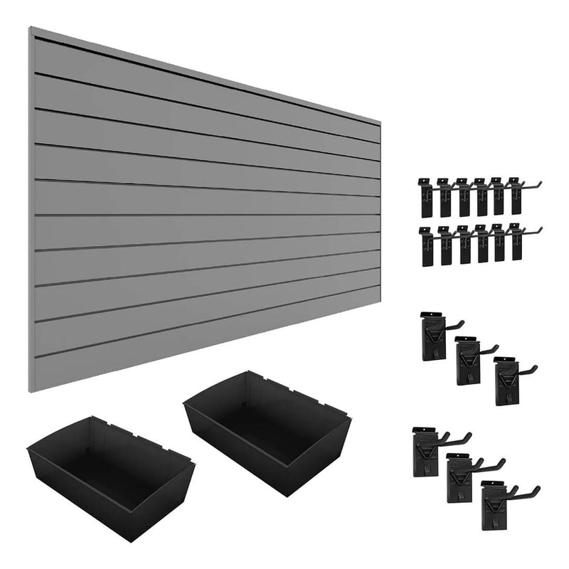 Proslat Stealth Gardener Bundle - Light Grey PVC Slatwall