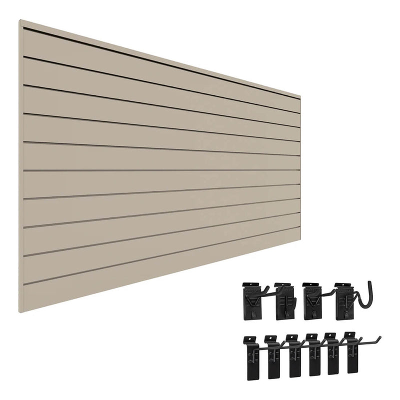 Proslat Stealth Mini Hook Kit Bundle - Sandstone PVC Slatwall