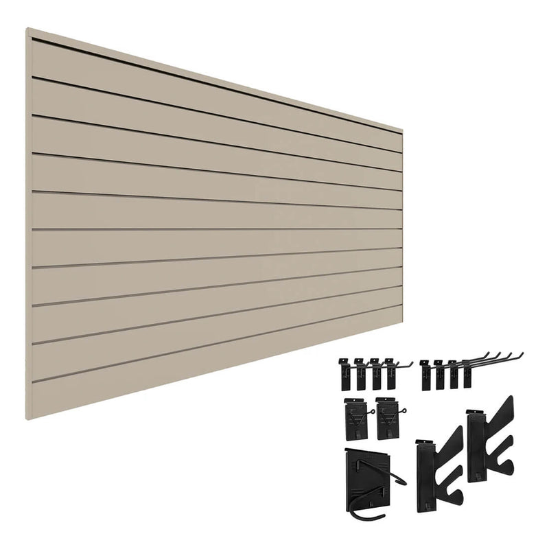 Proslat Stealth Sports Bundle - Sandstone PVC Slatwall