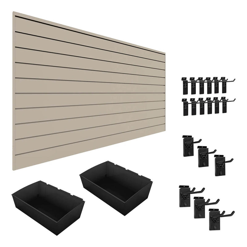 Proslat Stealth Gardener Bundle - Sandstone PVC Slatwall