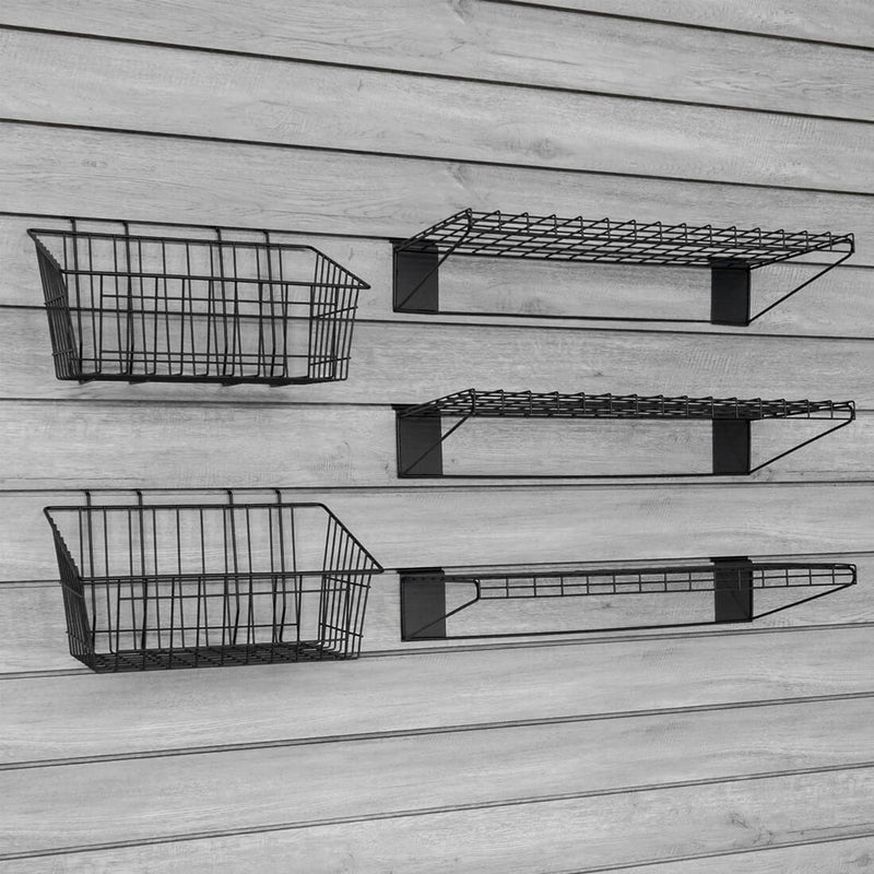 Proslat Stealth Slatwall Shelf and Basket Kit