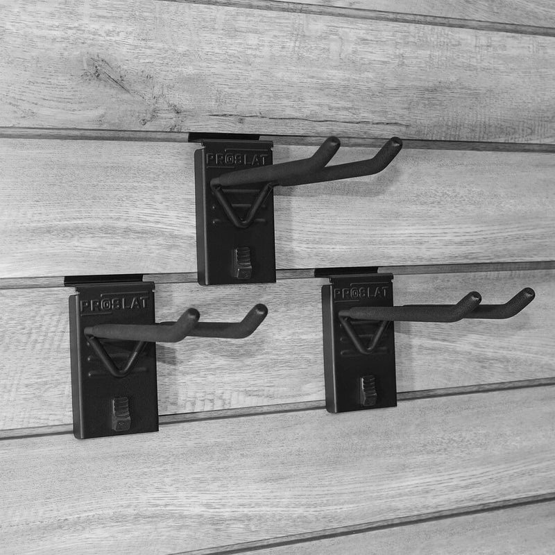 Proslat Stealth Slatwall Double 8-Inch Hook (9-Pack)