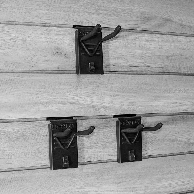 Proslat Stealth Slatwall Double 4-Inch Hook (9-Pack)