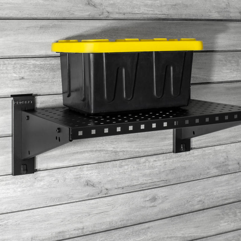 Proslat Stealth Slatwall 24-Inch Heavy-Duty Metal Shelf (2-Pack)