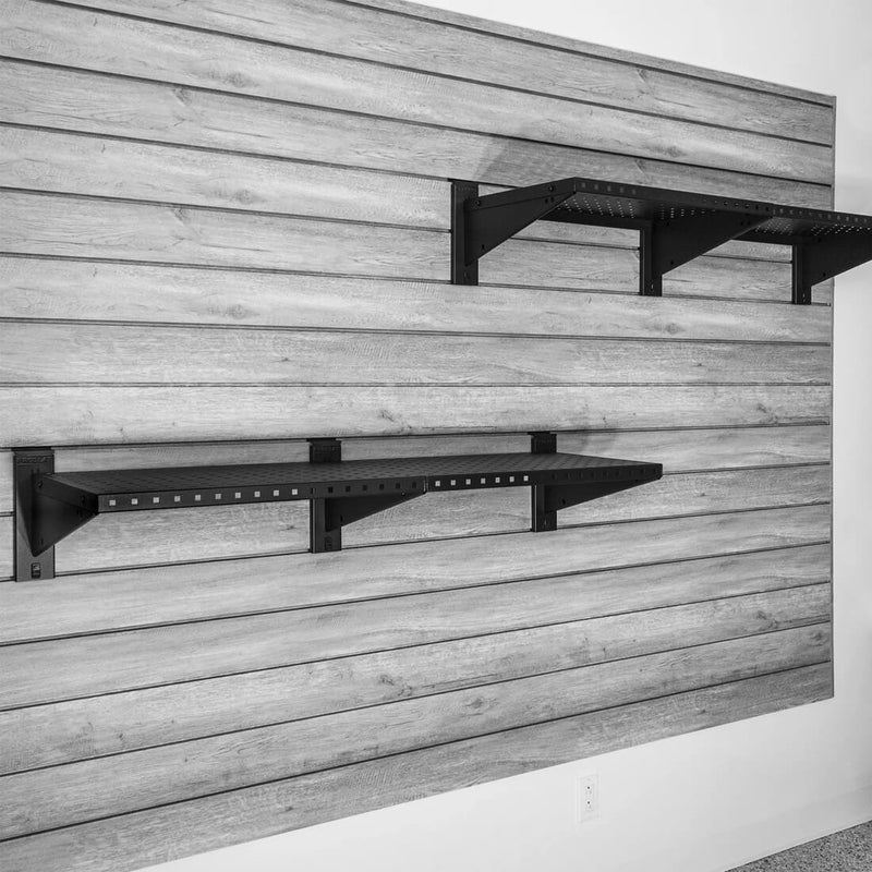 Proslat Stealth Slatwall 48-Inch Heavy Duty Metal Shelves (2-Pack)
