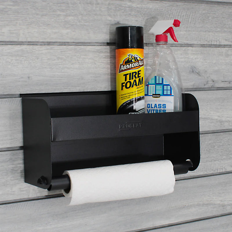 Proslat Stealth Slatwall Shelf and Paper Towel Holder