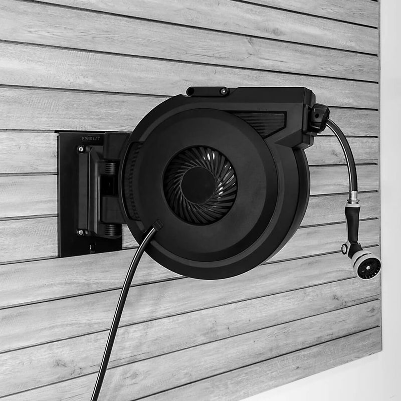 Proslat Stealth Slatwall Hose Reel with 80-Foot Hose and Nozzle
