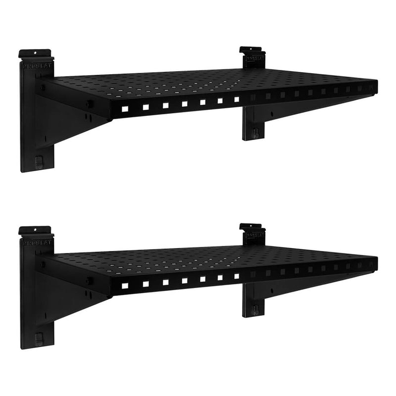 Proslat Stealth Slatwall 24-Inch Heavy-Duty Metal Shelf (2-Pack)