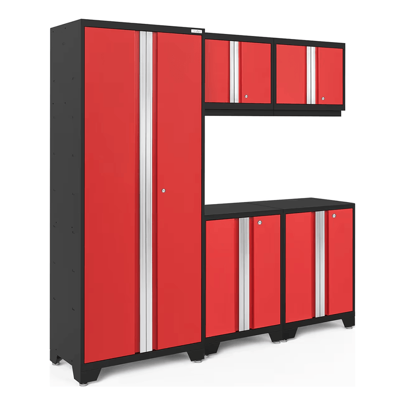 NewAge Products Bold Red 5-Piece Garage Cabinet System (No Worktop)