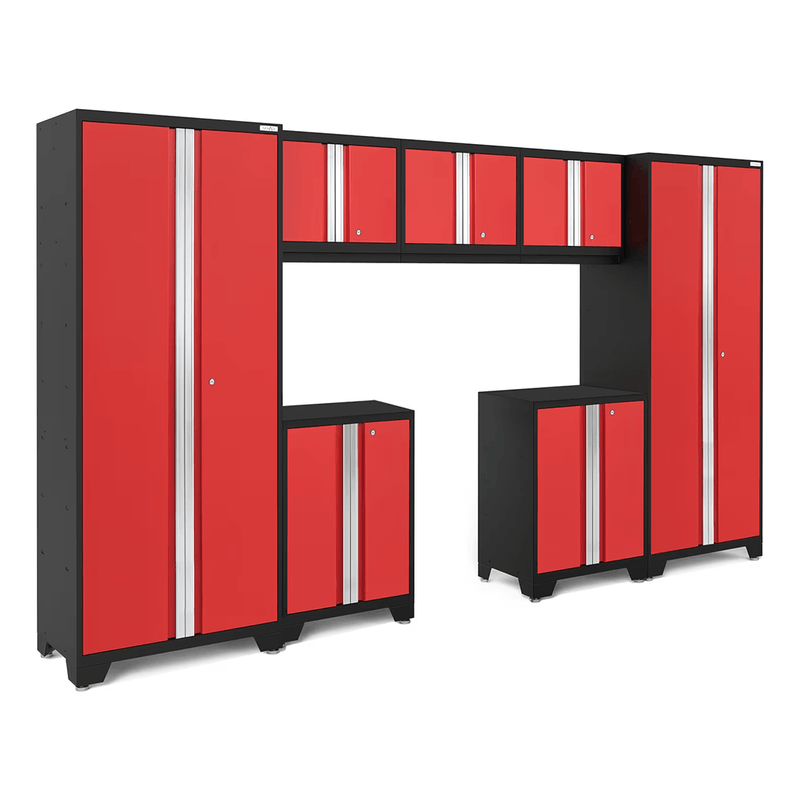 NewAge Products Bold Red 7-Piece Garage Cabinet System (No Worktop)