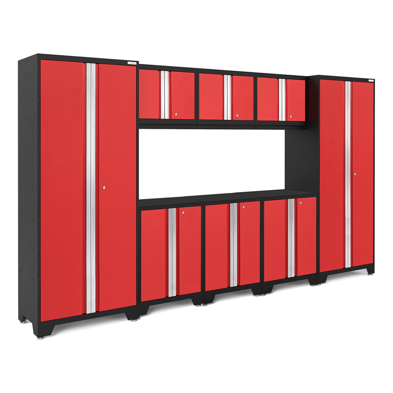 NewAge Products Bold Red 8-Piece Garage Cabinet System (No Worktop)