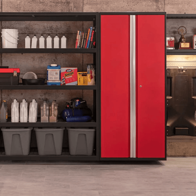 NewAge Products Bold Red 8-Piece Garage Cabinet System (No Worktop)