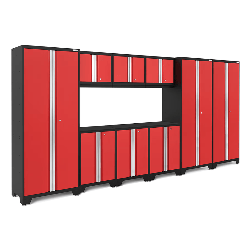 NewAge Products Bold Red 9-Piece Garage Cabinet System (No Worktop)