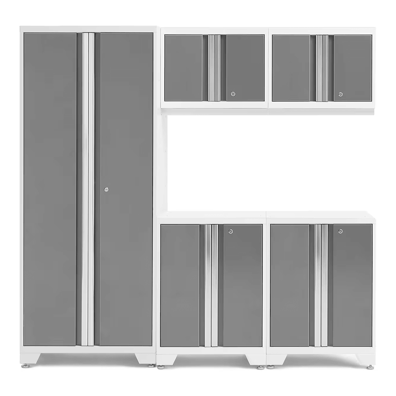 NewAge Products Bold Platinum 5-Piece Garage Cabinet System (No Worktop)