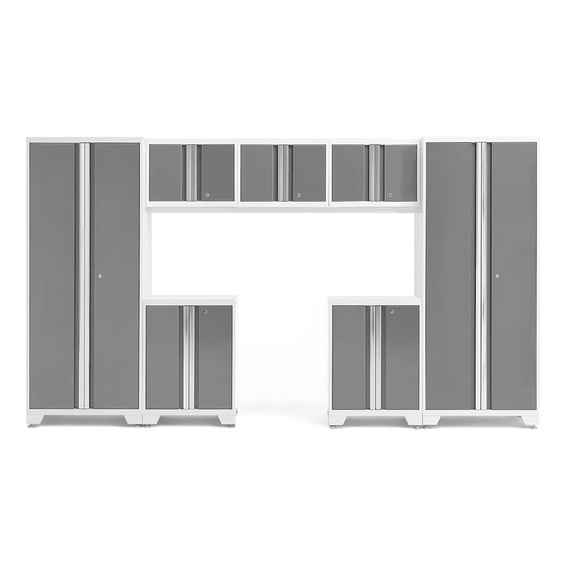 NewAge Products Bold Platinum 7-Piece Garage Cabinet System (No Worktop)