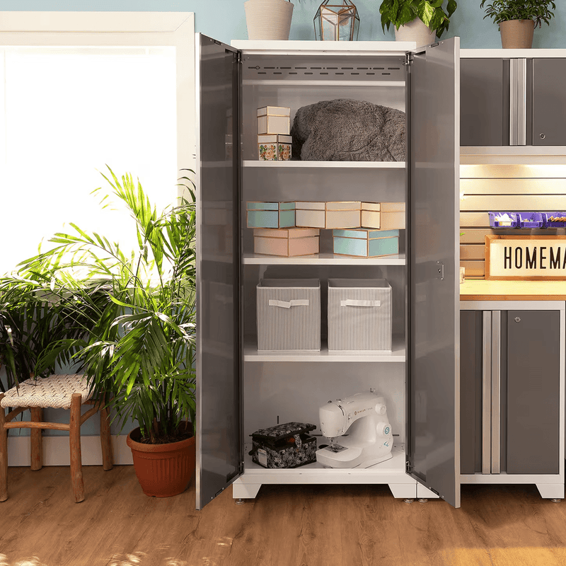 NewAge Products Bold Platinum 7-Piece Garage Cabinet System (No Worktop)