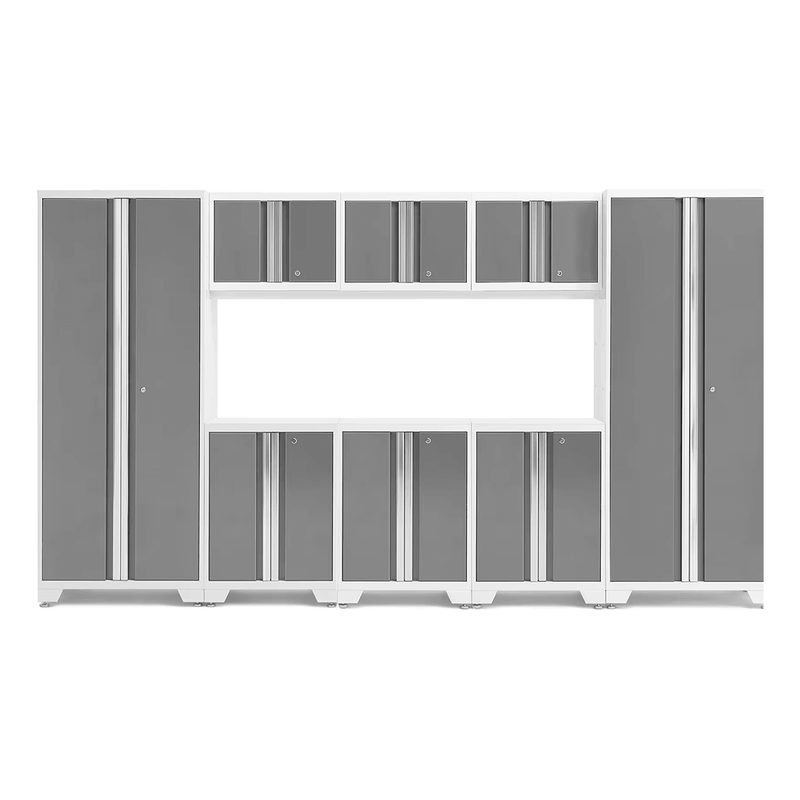 NewAge Products Bold Platinum 8-Piece Garage Cabinet System (No Worktop)