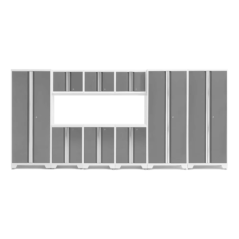 NewAge Products Bold Platinum 9-Piece Garage Cabinet System (No Worktop)