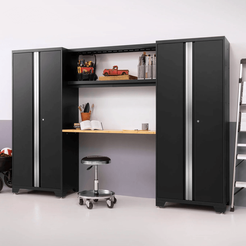 NewAge Products Bold Black 7-Piece Garage Cabinet System (No Worktop)