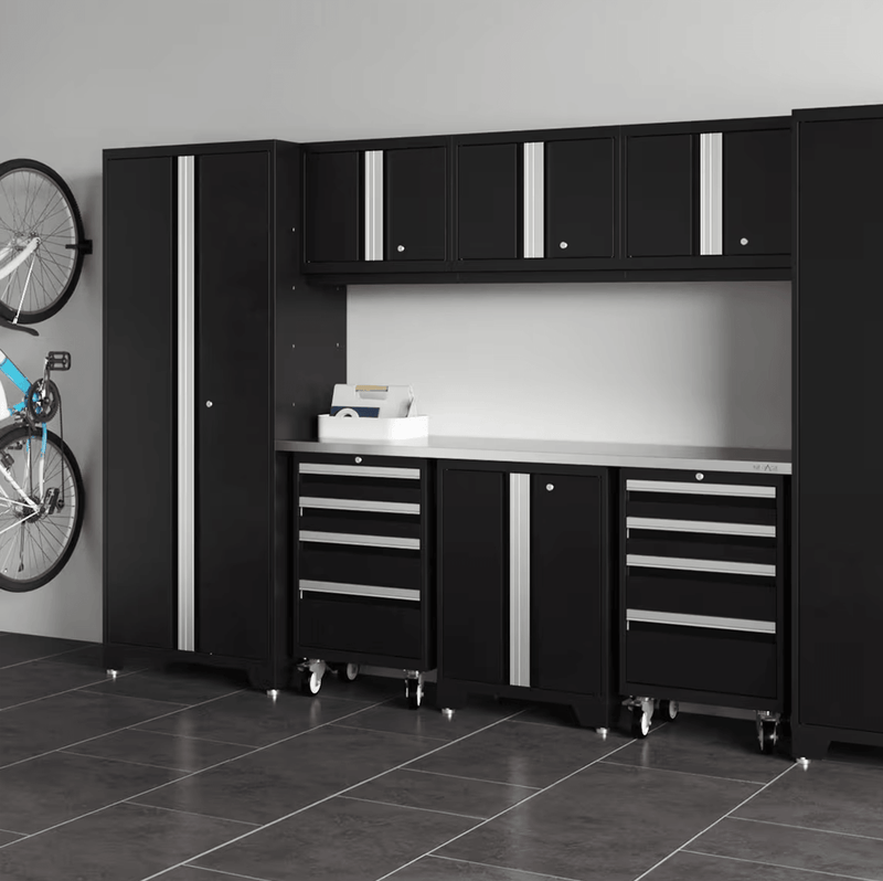 NewAge Products Bold Black 9-Piece Garage Cabinet System (No Worktop)