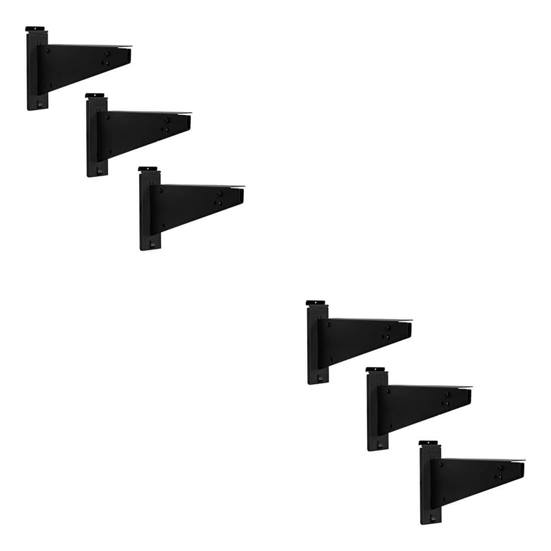 Proslat Stealth Slatwall Shelf Brackets (6-Pack)