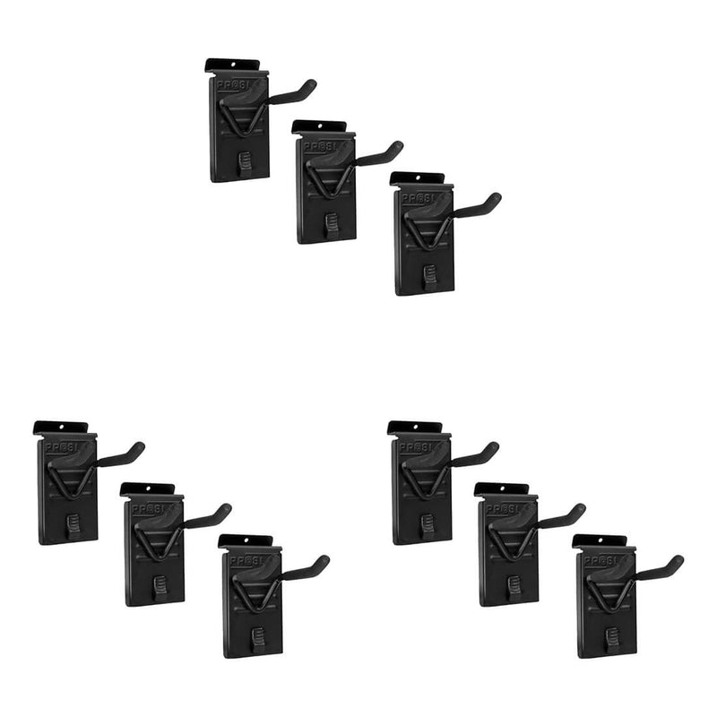 Proslat Stealth Slatwall Double 4-Inch Hook (9-Pack)