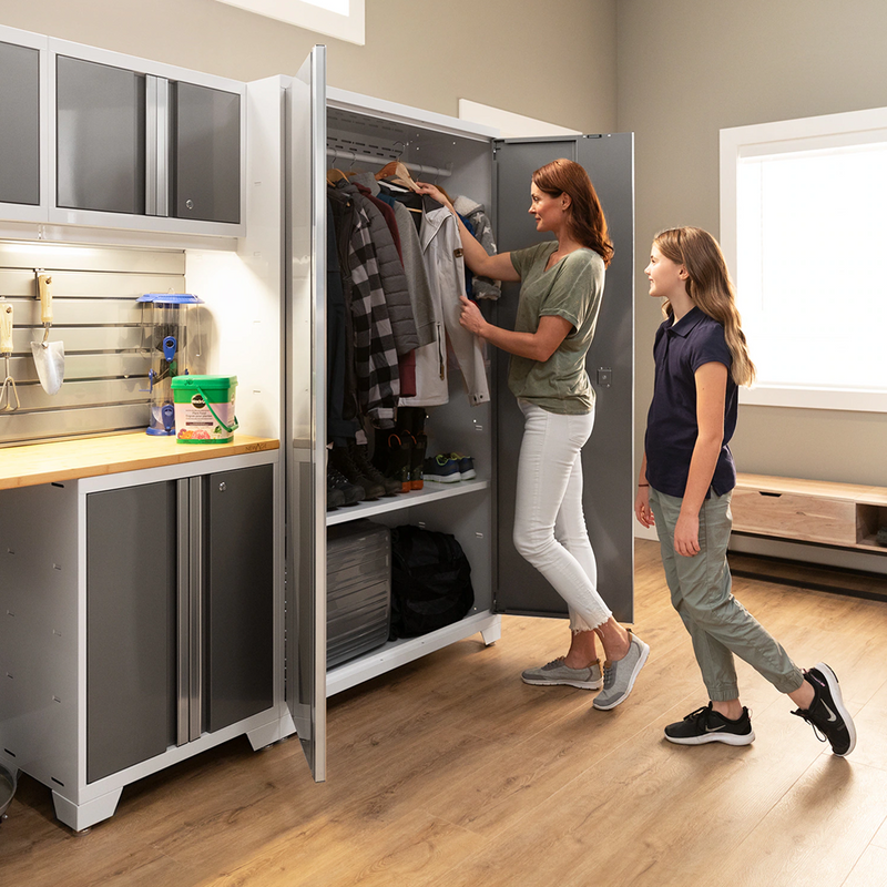 NewAge Products Bold Platinum 3-Piece Garage Wall-Mounted Cabinet System