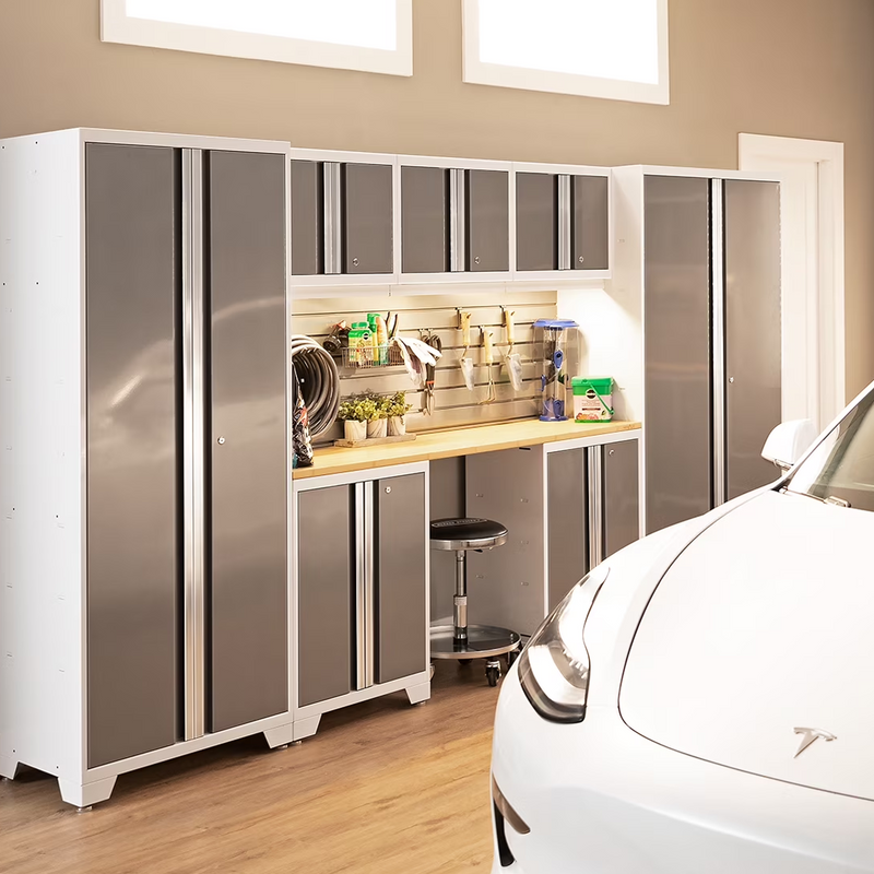 NewAge Products Bold Platinum 3-Piece Garage Wall-Mounted Cabinet System