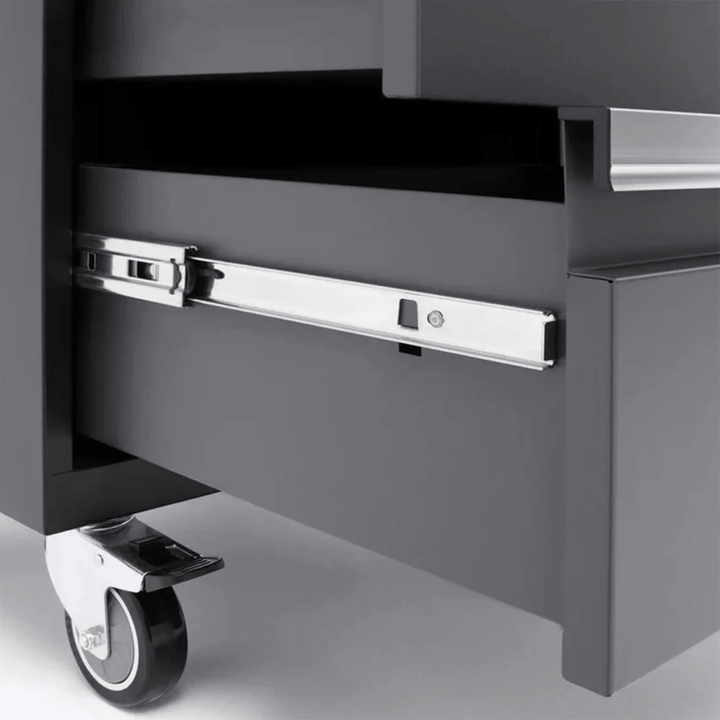 NewAge Products Bold Platinum 6-Piece Garage Cabinet System with Stainless Steel Worktop