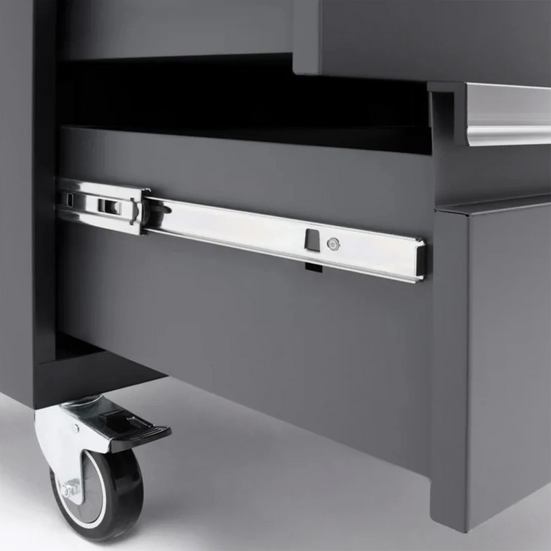 NewAge Products Bold Platinum 7-Piece Garage Cabinet System with Stainless Steel Worktop