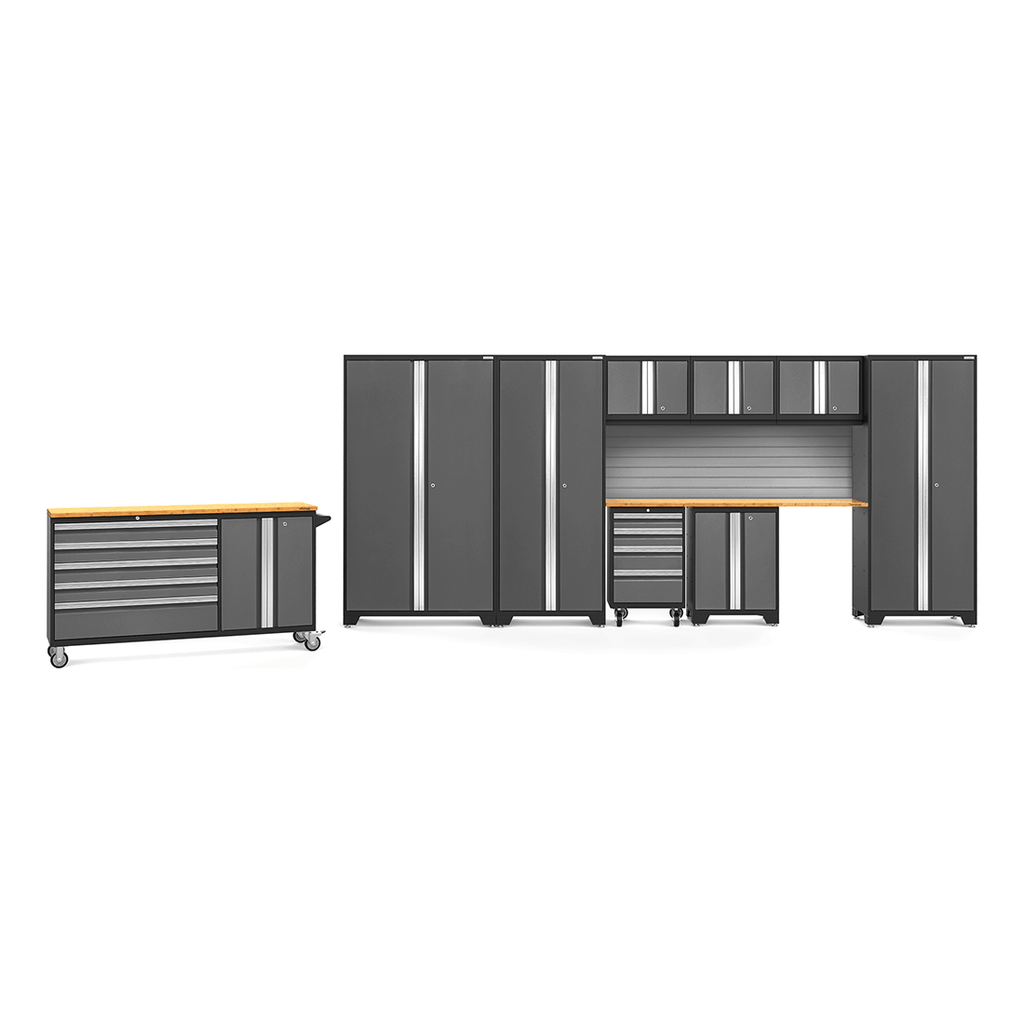 NewAge Products Bold Grey 11-Piece Garage Cabinet System with