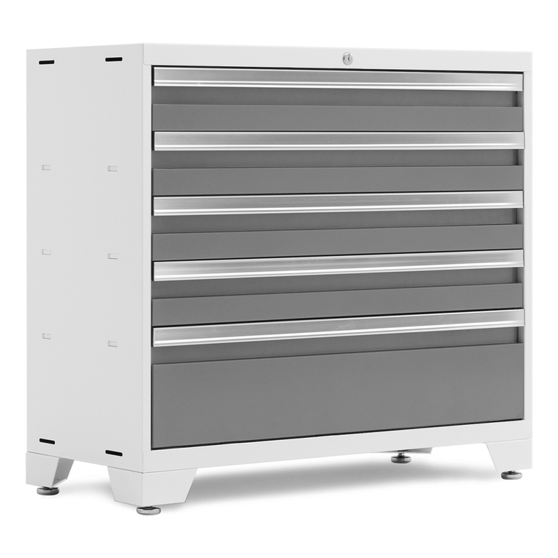 NewAge Products Bold Platinum 36-Inch 5-Drawer Tool Cabinet