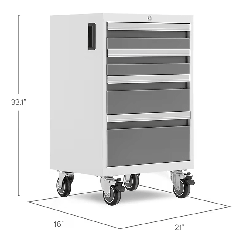NewAge Products Bold Platinum Rolling Tool Drawer Cabinet