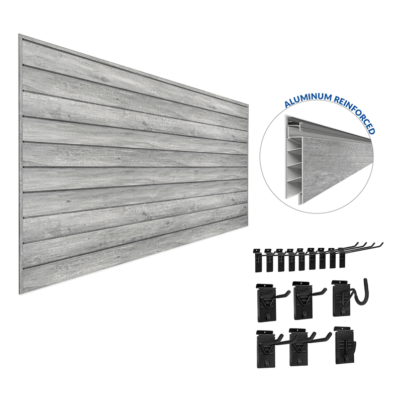 Proslat PROCORE Slatwall Basic Bundle (Grey Wood)