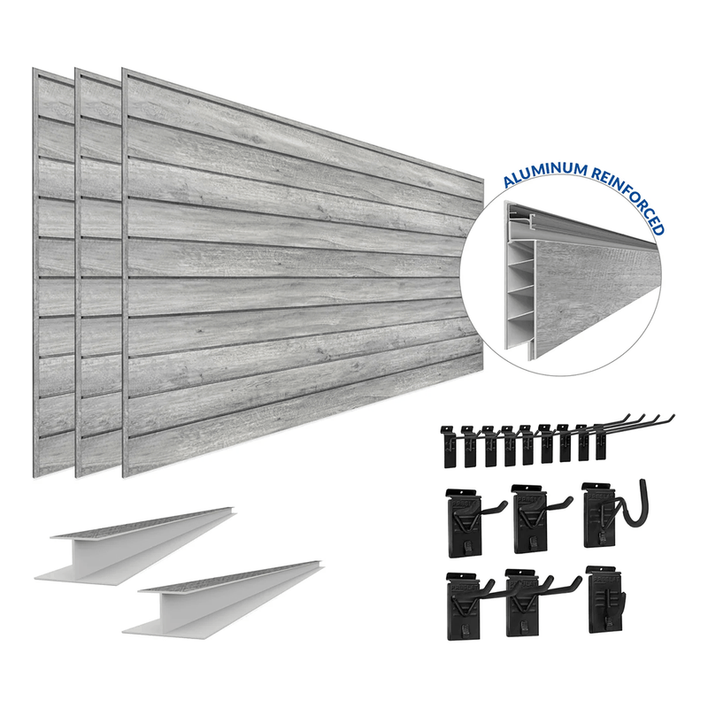 Proslat PROCORE Slatwall Standard Bundle (Grey Wood)