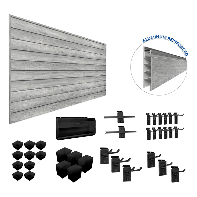 Proslat PROCORE Slatwall Handyman Bundle (Grey Wood)