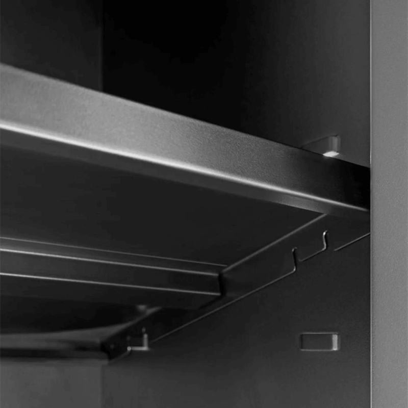 NewAge Products Bold XL Black 4-Piece Garage Cabinet System with Bamboo Worktop