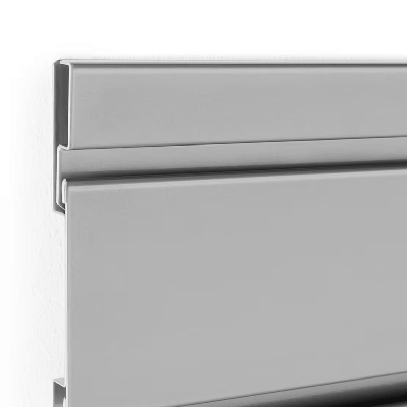 NewAge Products Bold XL Platinum 4-Piece Garage Cabinet System with Stainless Steel Worktop and Steel Slatwall Backsplash
