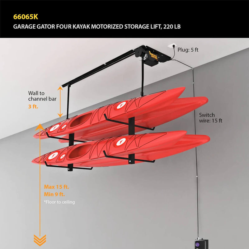 Garage Gator Four Canoe and Kayak Lift Kit