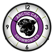 Collectable Sign and Clock Arctic Cat Snowmobiles Backlit Wall Clock
