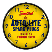 Collectable Sign and Clock Autolite Spark Plugs Backlit Wall Clock