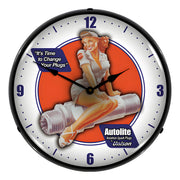 Collectable Sign and Clock Autolite Aviation Backlit Wall Clock