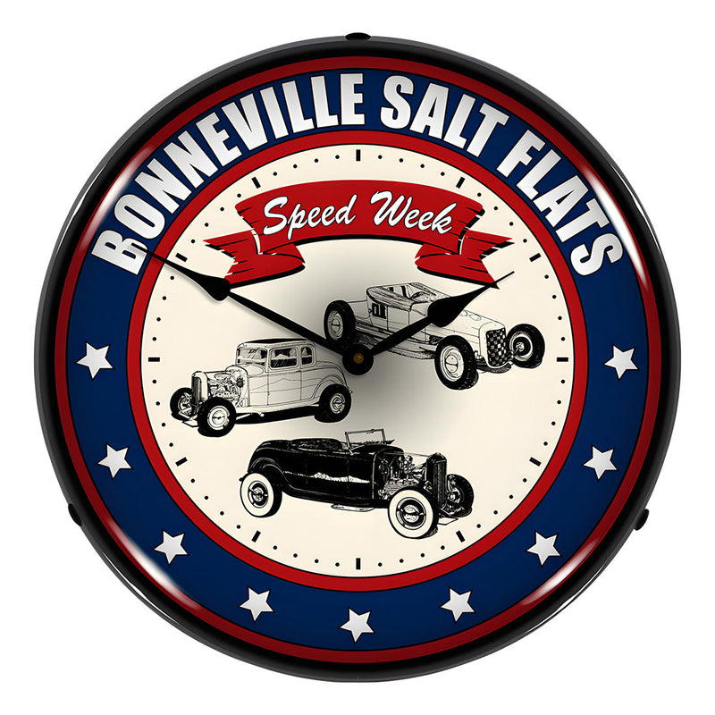 Collectable Sign and Clock Bonneville Salt Flats Backlit Wall Clock