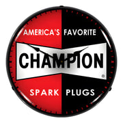 Collectable Sign and Clock Champion Spark Plugs Backlit Wall Clock