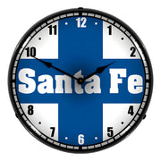 Collectable Sign and Clock Santa Fe Railroad Backlit Wall Clock