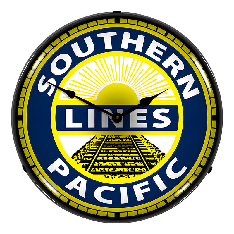 Collectable Sign and Clock Southern Pacific Lines Backlit Wall Clock
