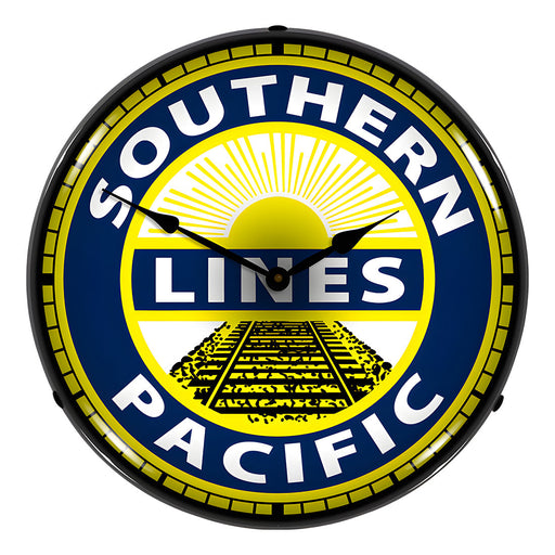 Collectable Sign and Clock Southern Pacific Lines Backlit Wall Clock